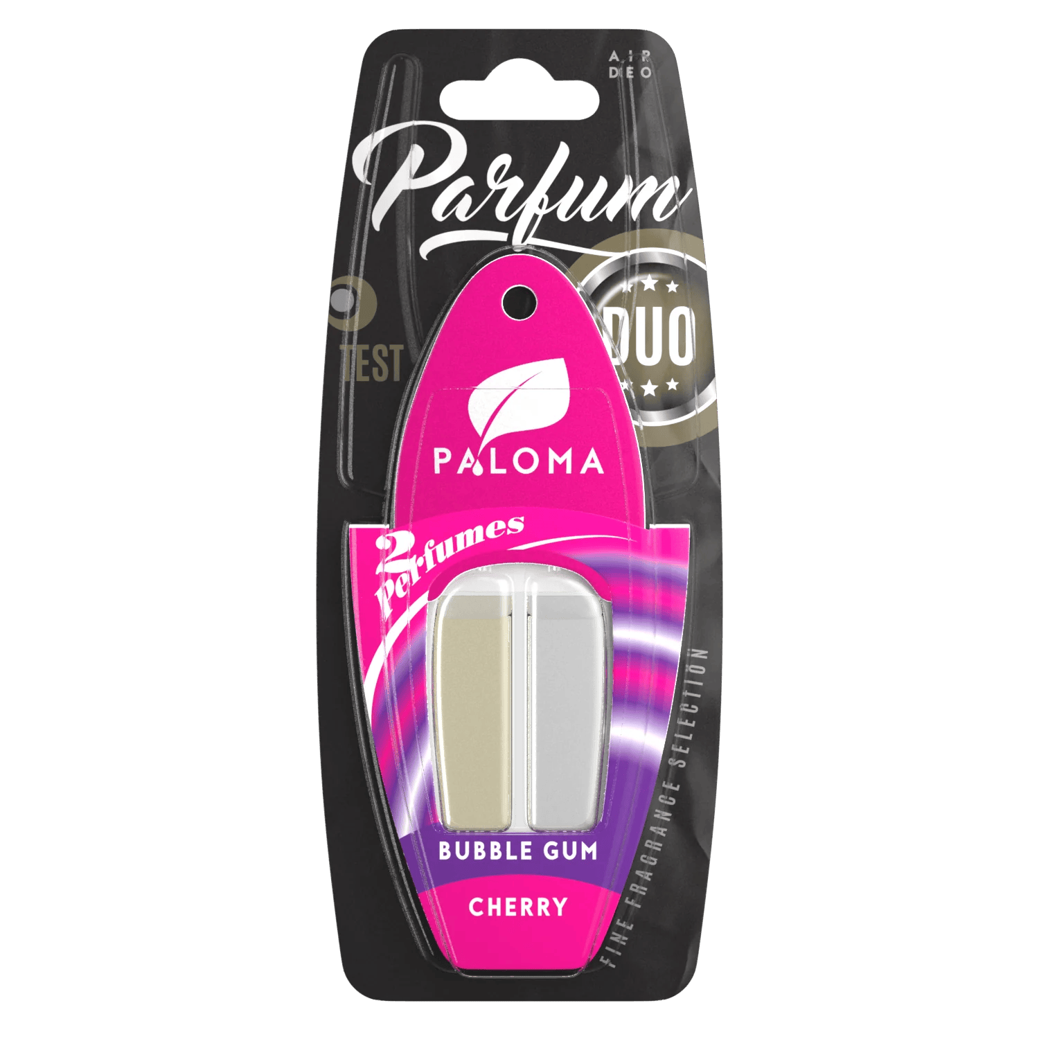 Odorizant auto Paloma Parfum DUO Cherry/Bubble Gum 2x3ml